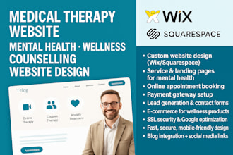 build medical therapy website mental health wellness counselling website design