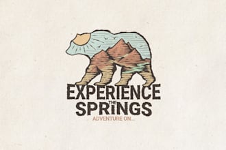 design an adventure, travel, outdoor, camp logo