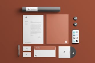 design logo, business card, stationery branding kit