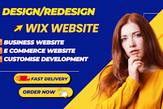 design wix website, redesign or customize wix website
