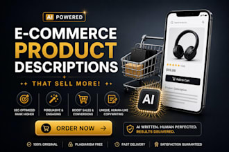 write ai powered ecommerce product descriptions for your store