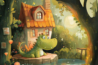 draw childrens book illustrations for KDP and story