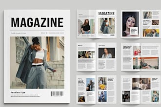 magazine design, catalogue, magazine layout, brochure, newsletter etc with adobe