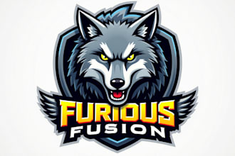 make wolf mascot logo design without any copyright concept