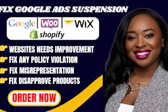 fix google merchant center suspension and misrepresentation