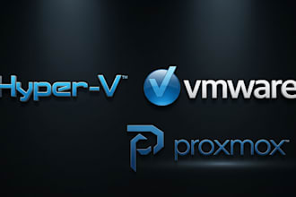 set up and configure virtual infrastructure using hyperv vmware and proxmox