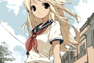 draw anime art, manga art, original character, and vtuber