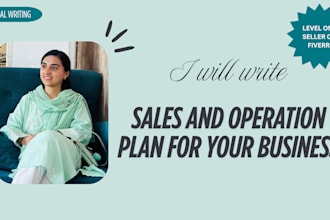 deliver a clear sales and operations plan to boost your business