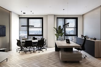 design office space,modern 3d interior,luxury decor,furniture set,cgi rendering