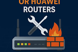 configure and troubleshoot mikrotik, cisco, or huawei routers