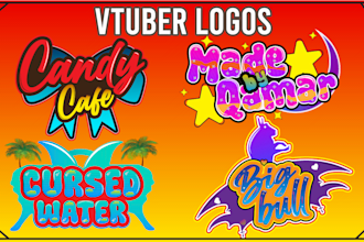 design a cute and anime style kawaii logo for vtuber streamer, gaming,