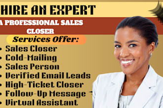 be sales closer sale agent virtual assistant with leads generation telemarketing