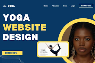 design yoga website, wellnes website and brand therapy gym, booking website yoga