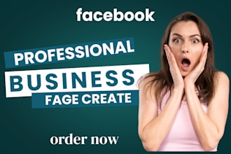 do professional business page  create and social media setup