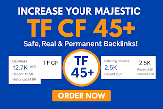 increase majestic trust flow tf 45 plus