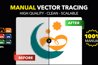 manually vectorize, redraw and recreate your logo