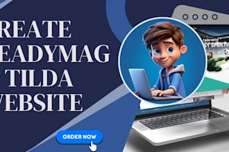 24 hours readymag tilda squarespace wordpress wix landing page website design