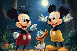 draw your pet portrait in disney style cartoon illustration
