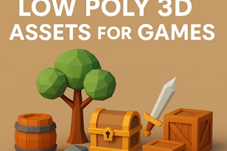 create stylized low poly 3d assets for games