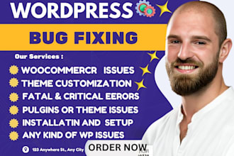 fix wordpress woocommerce issues, errors, bugs, and elementor critical issues