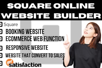 build a responsive square online website booking ecommerce features landing page