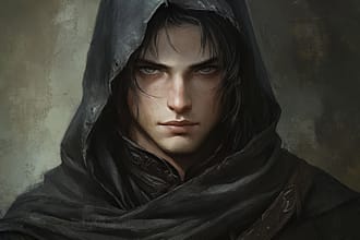 paint fantasy concept art, character design and environment