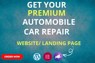 design a professional car repair website on wordpress