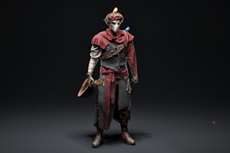 stylized 3d character modeling and rigging, 3d character design for game or film