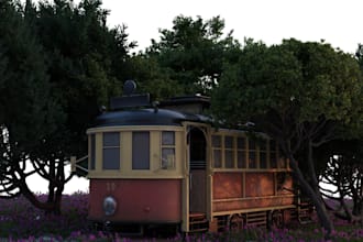 model a realistic 3d train