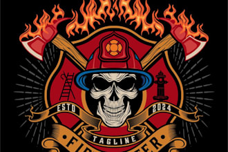 design a modern firefighter logo