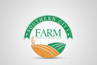 design professional agriculture, farm landscape garden logo