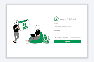design UX UI with custom illustrations for your app or website