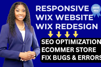 design or redesign wix website, design wix landing page, wix studio website
