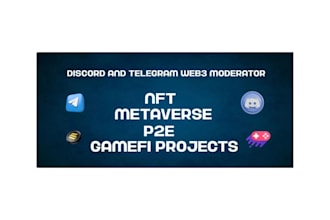be your nft and web3 discord or telegram moderator
