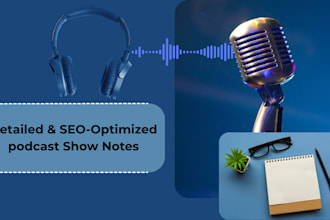 write show notes for business and wellness podcast