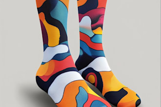 draw sublimation all type of unique socks design patterns