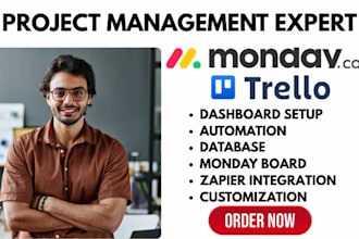 setup monday crm monday board monday project management click up asana trello