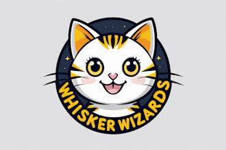 create cat mascot logo for your business only 12 hours