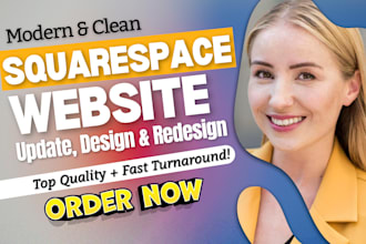 design or redesign squarespace ecommerce website, fast loading site, site update