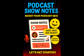 summarize your podcast SEO show notes and timestamps
