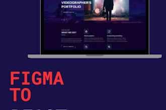 convert figma to react responsive frontend website