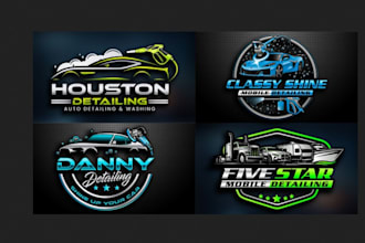 design eyecatching auto detailing, car wash, automotive logo