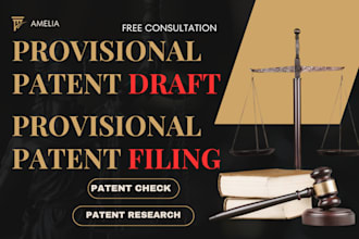 draft and file provisional patent application, legal counsel