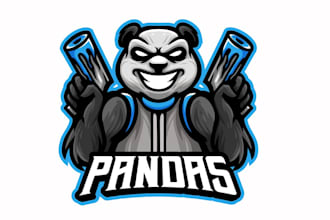 design vintage original panda logo