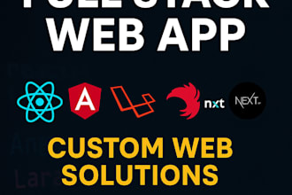 develop full stack web applications in react, angular, node, PHP, python,
