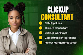 setup clickup project management task management automation CRM dashboard