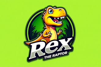 make an amazing rex raptor mascot logo in 12 hours
