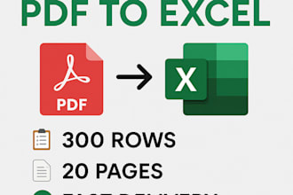 data entry, invoice billing, and PDF to excel conversion
