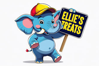 design elephant mascot logo in high definition