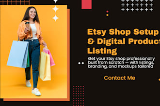 set up etsy shop, etsy digital products, etsy listing, etsy promotion, etsy SEO